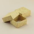 Подарочная коробка 6×6×3 см маленькая самосборная белая крафт
